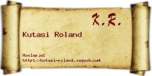 Kutasi Roland névjegykártya