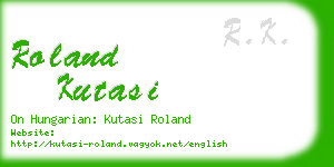 roland kutasi business card